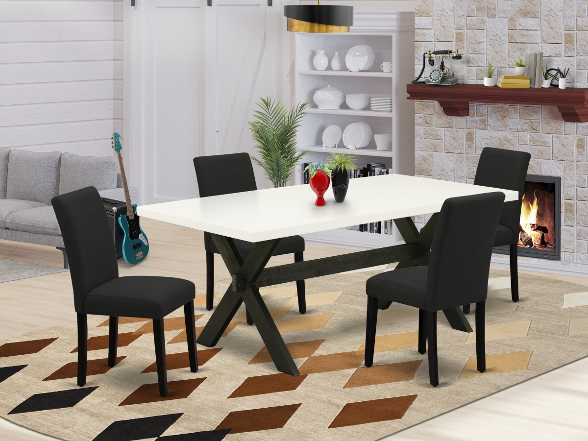 X627AB624-5 5 Piece X-Style Kitchen Table Set - Black