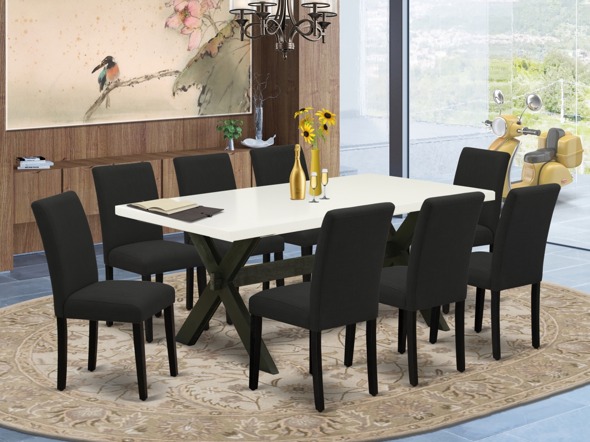 9 Piece X-Style Dinette Set - Black