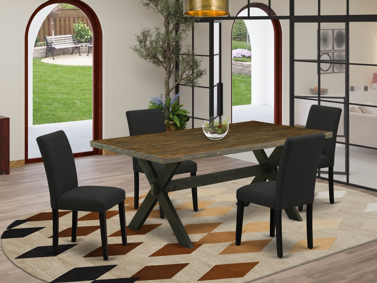5 Piece X-Style Dinette Set - Black