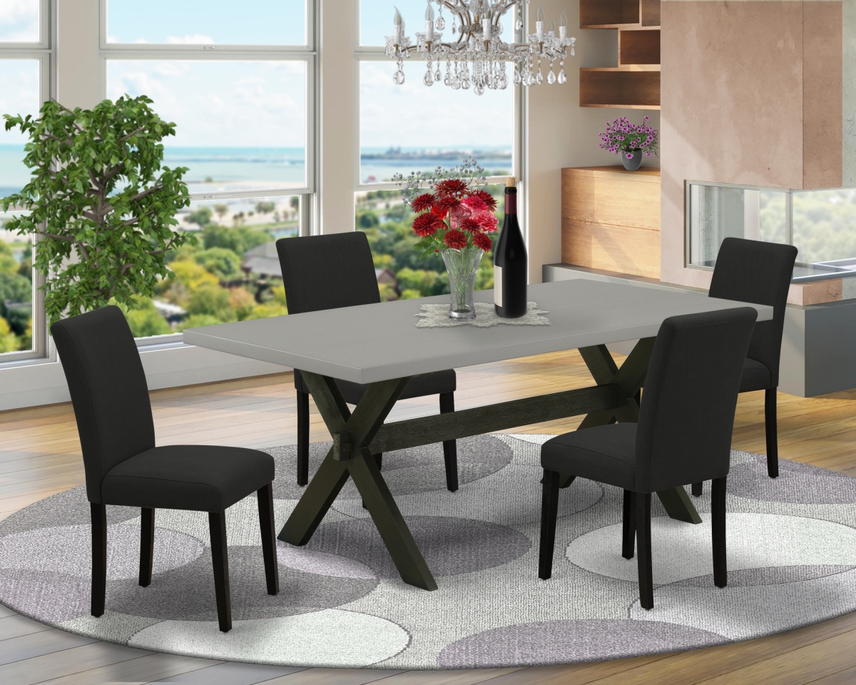 5 Piece X-Style Dinette Set - Black