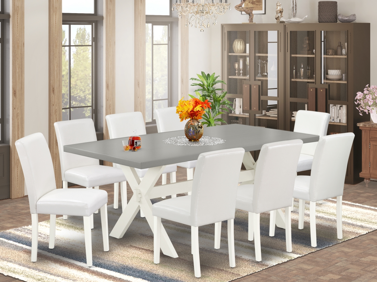 9 Piece X-Style Awesome Dining Set - Linen White