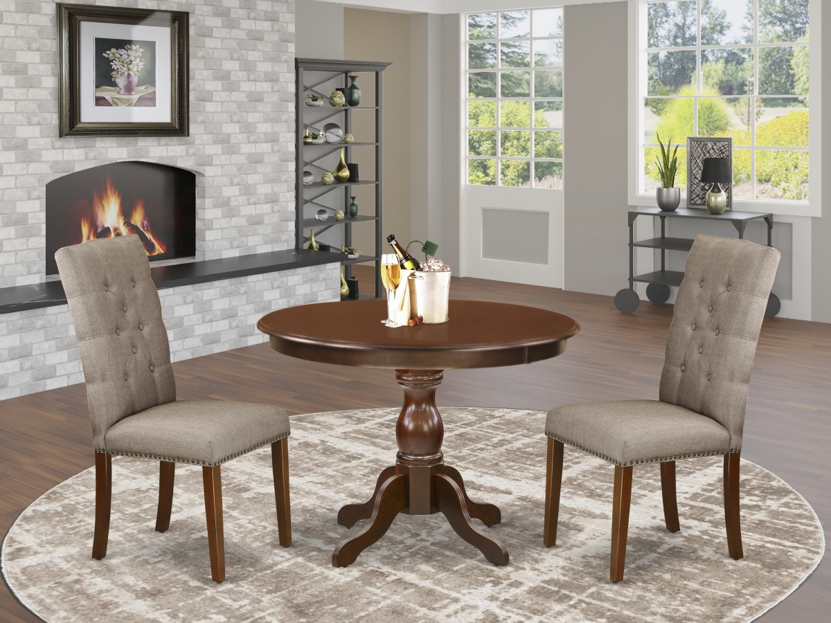 3 Piece Hartland Dining Room Table Set - Mahogany