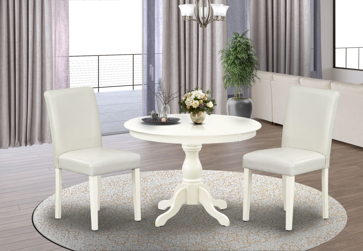 3 Piece Hartland Dining Room Set - Linen White