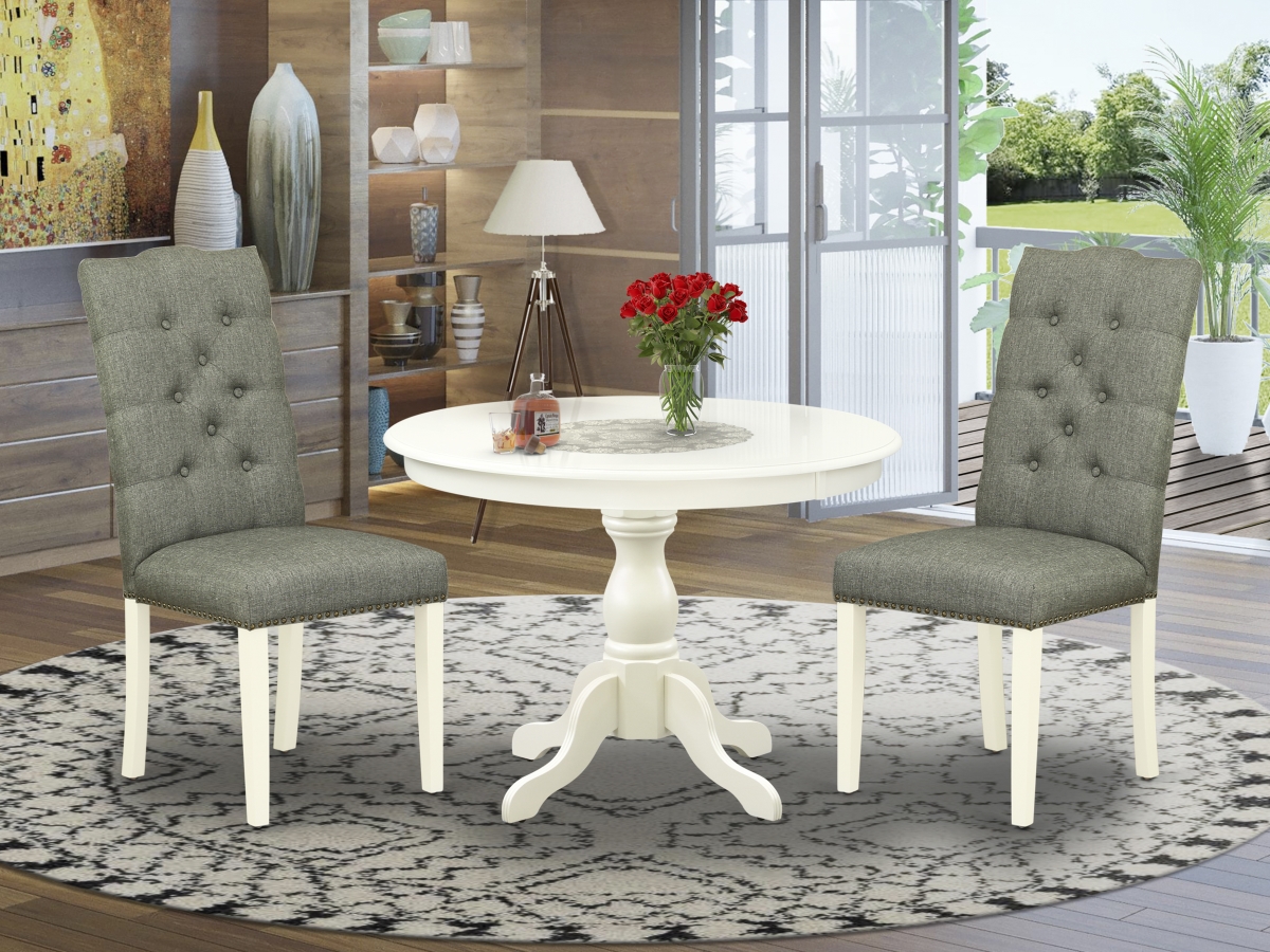 3 Piece Hartland Dining Room Set - Linen White