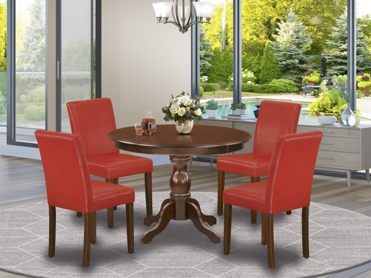 5 Piece Hartland Dining Room Table Set - Mahogany