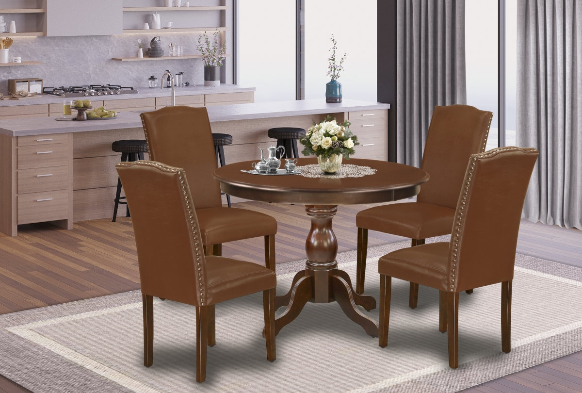 5 Piece Hartland Dining Table Set - Mahogany