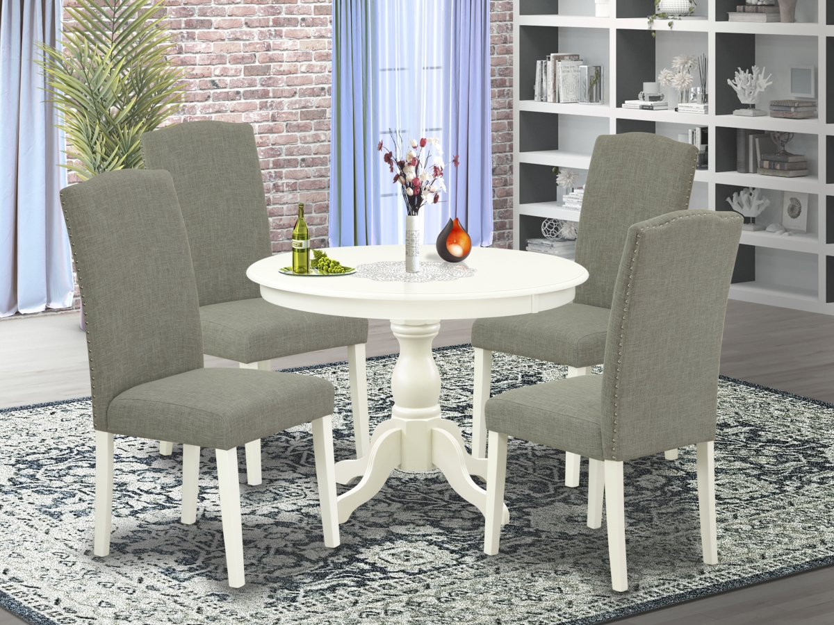 5 Piece Hartland Dining Table Set - Linen White