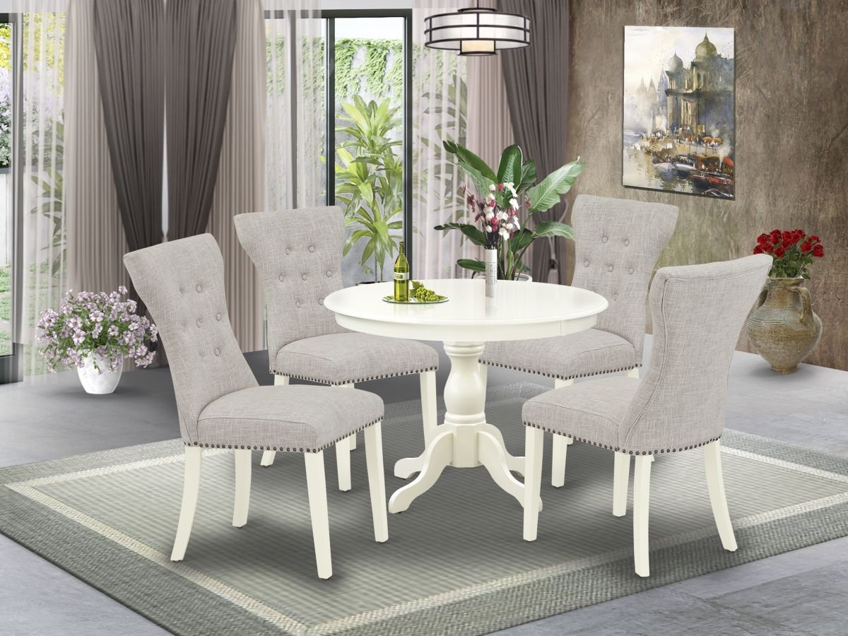 5 Piece Hartland Dining Table Set - Linen White