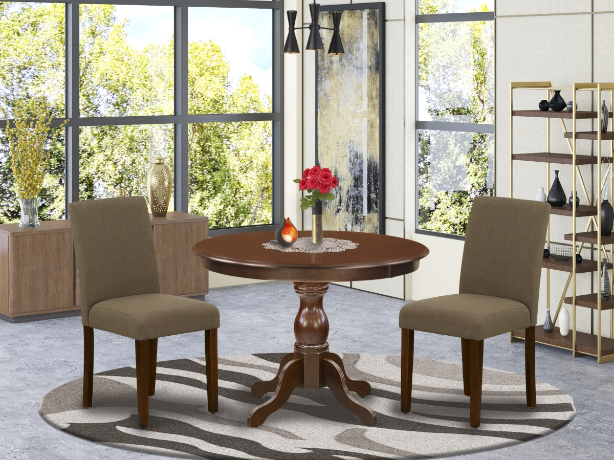 3 Piece Hartland Dining Table Set - Mahogany