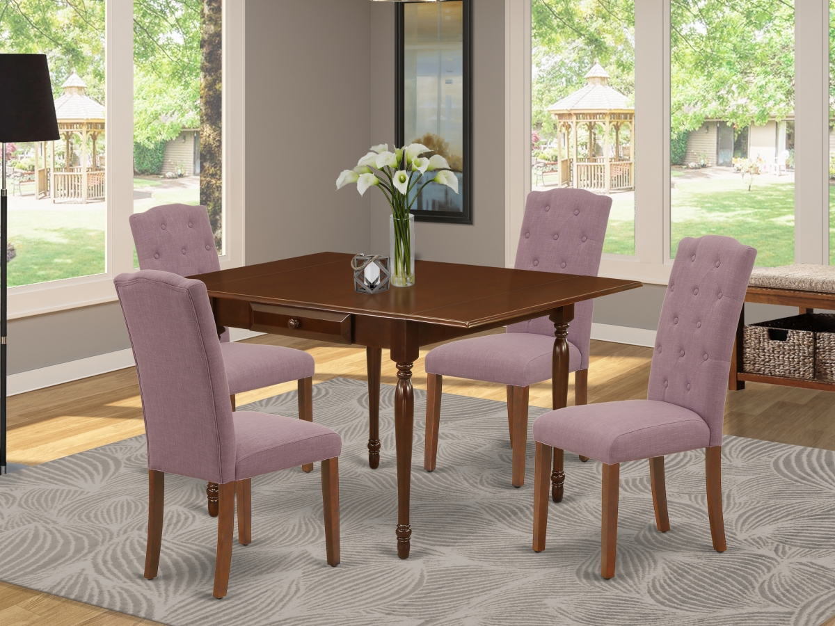 5 Piece Monza Dinette Set - Mahogany & Dahlia
