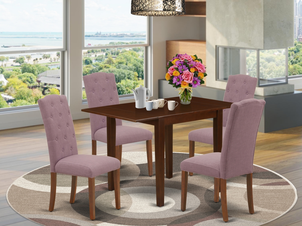 5 Piece Norden Dining Set - Dahlia & Mahogany