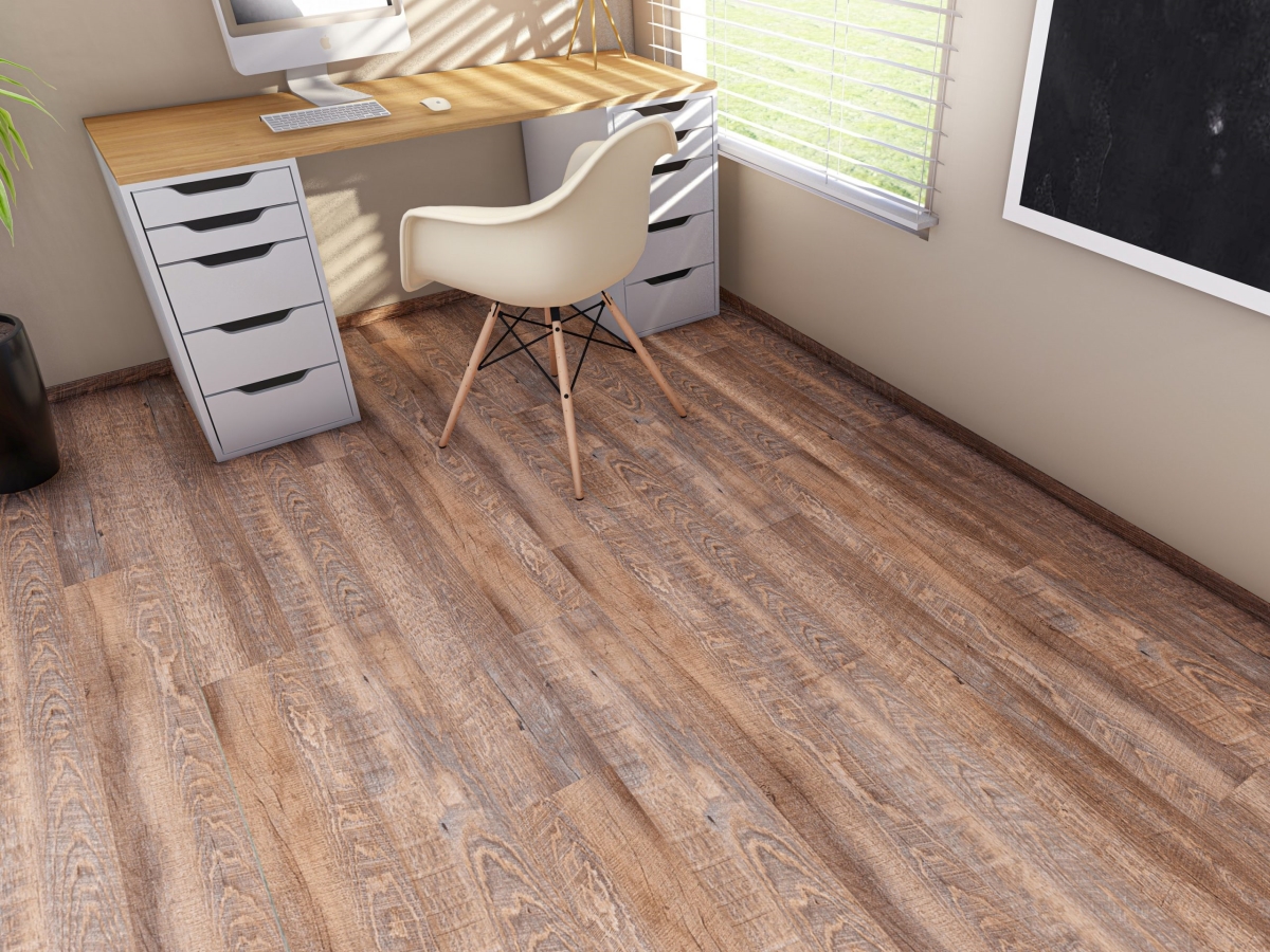 Picture of East West Furniture CA-47EC09 4 mm x 7 x 48 in. Capitola Golden Beige Eva BacKing Size SPC Waterproof Flooring Planks with 20 mil Wear Layer & I4f Click Lock