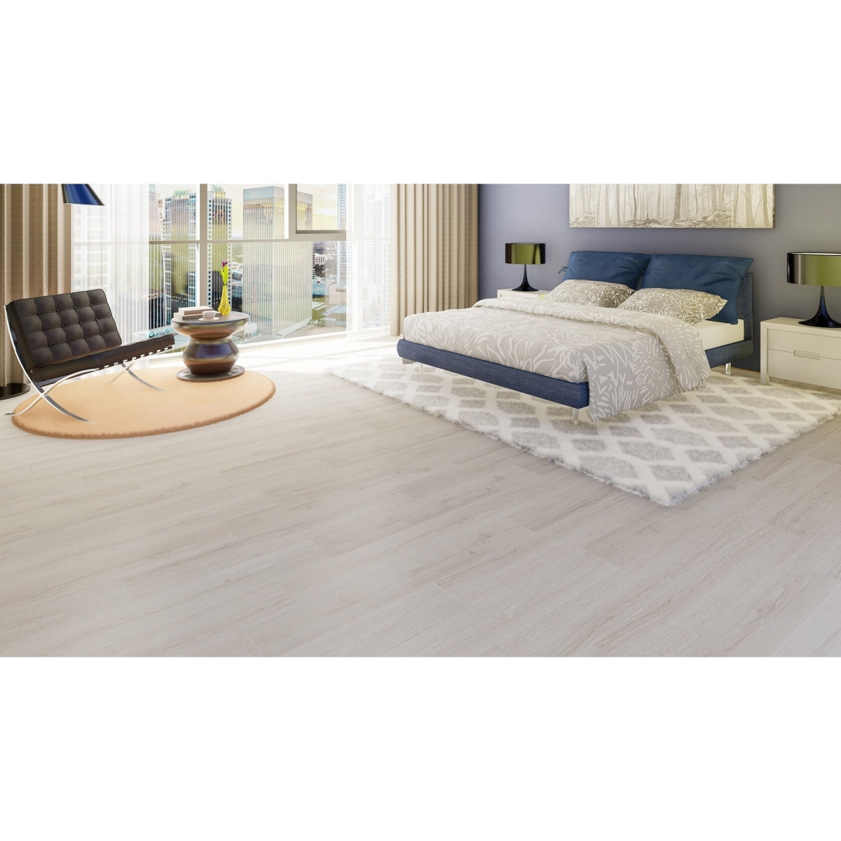 Picture of East West Furniture CA-47EC11 4 mm x 7 x 48 in. Capitola Taupe Gray Eva BacKing Size SPC Durable Flooring Planks with 20 mil Wear Layer & I4f Click Lock