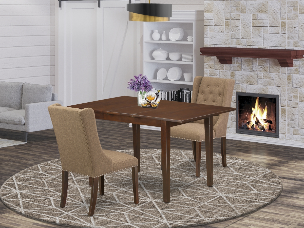 3 Piece Norfolk Dinette Set - Mahogany & Light Sable