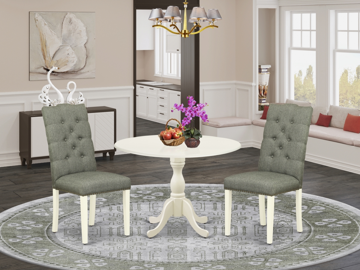 5 Piece Dublin Dining Table Set - Linen White