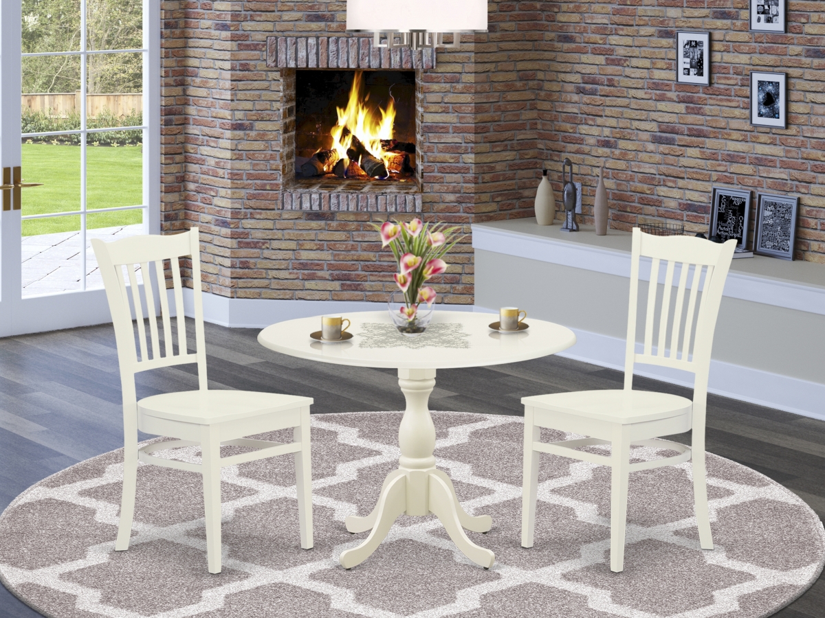3 Piece Dublin Dinette Set - Linen White
