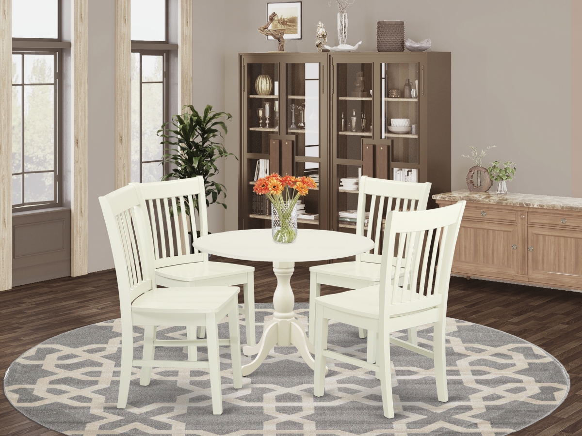 5 Piece Dublin Dinette Set - Linen White