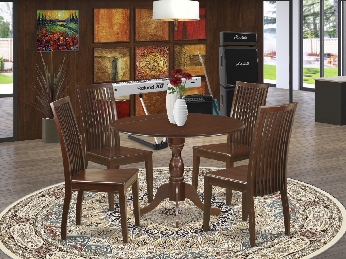 5 Piece Dublin Dining Room Table Set - Mahogany