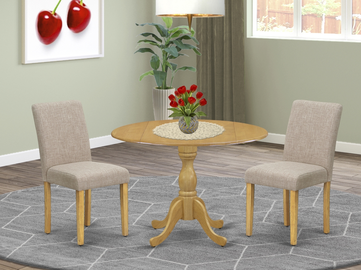 3 Piece Dublin Dining Table Set - Oak