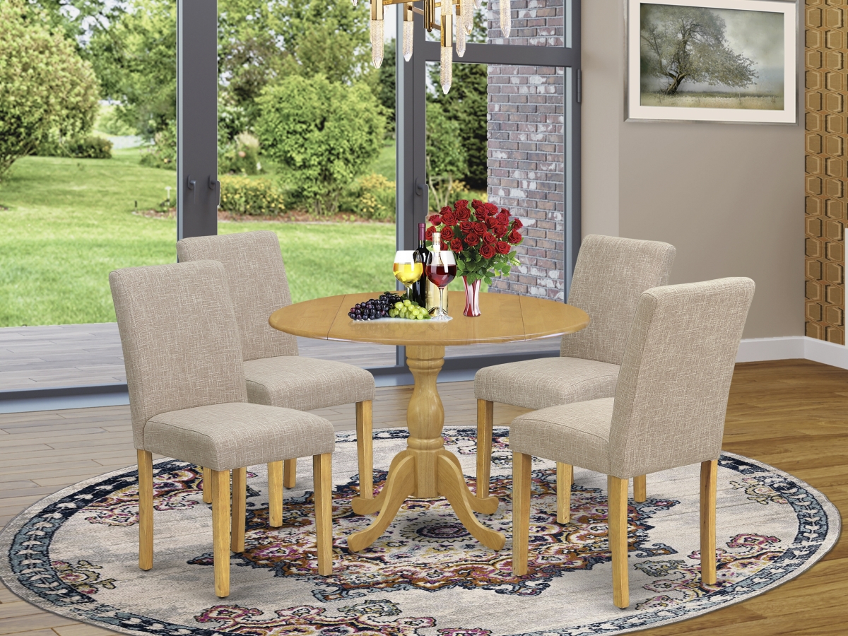 5 Piece Dublin Dining Room Table Set - Oak