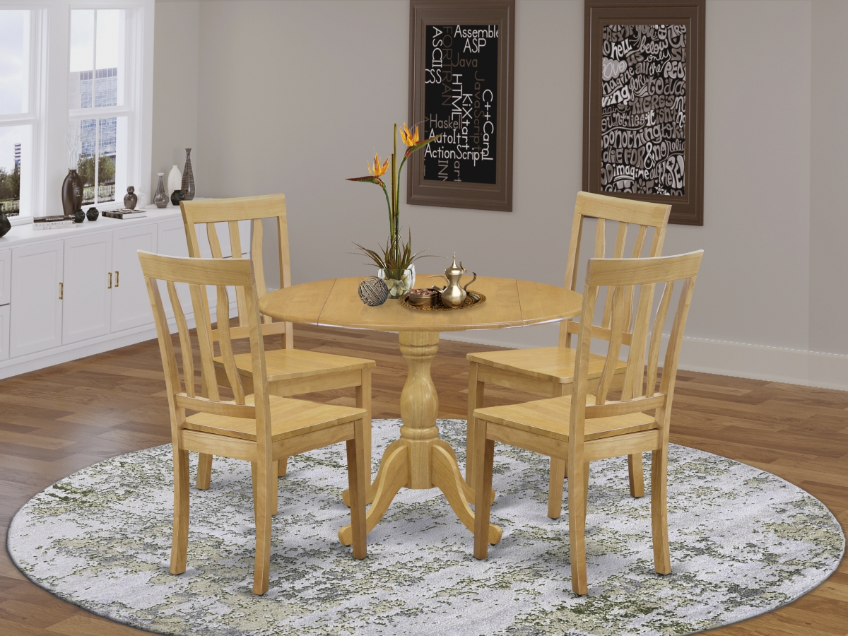 5 Piece Dublin Dining Room Table Set - Oak