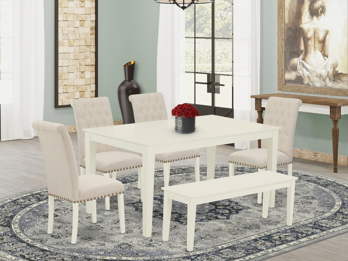 6 Piece Capri Dining Set - Linen White