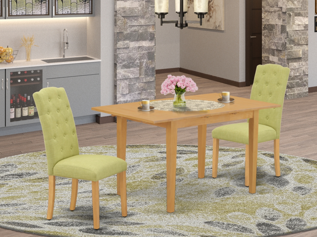 3 Piece Norfork Dinette Set - Oak & Limelight