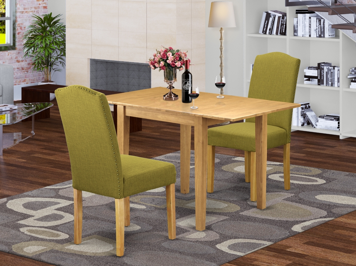 3 Piece Norden Modern Dining Table Set - Light Pickle & Oak