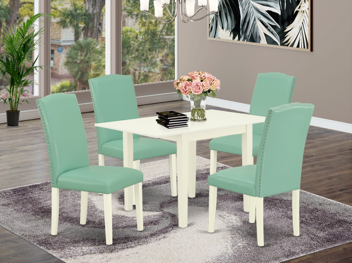 5 Piece Norden Modern Dining Table Set - Pond & Linen White