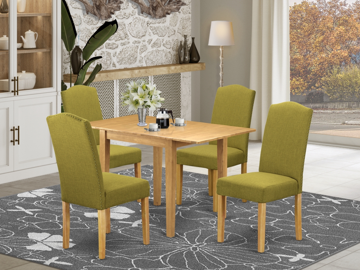 5 Piece Norden Dining Table Set - Light Pickle & Oak