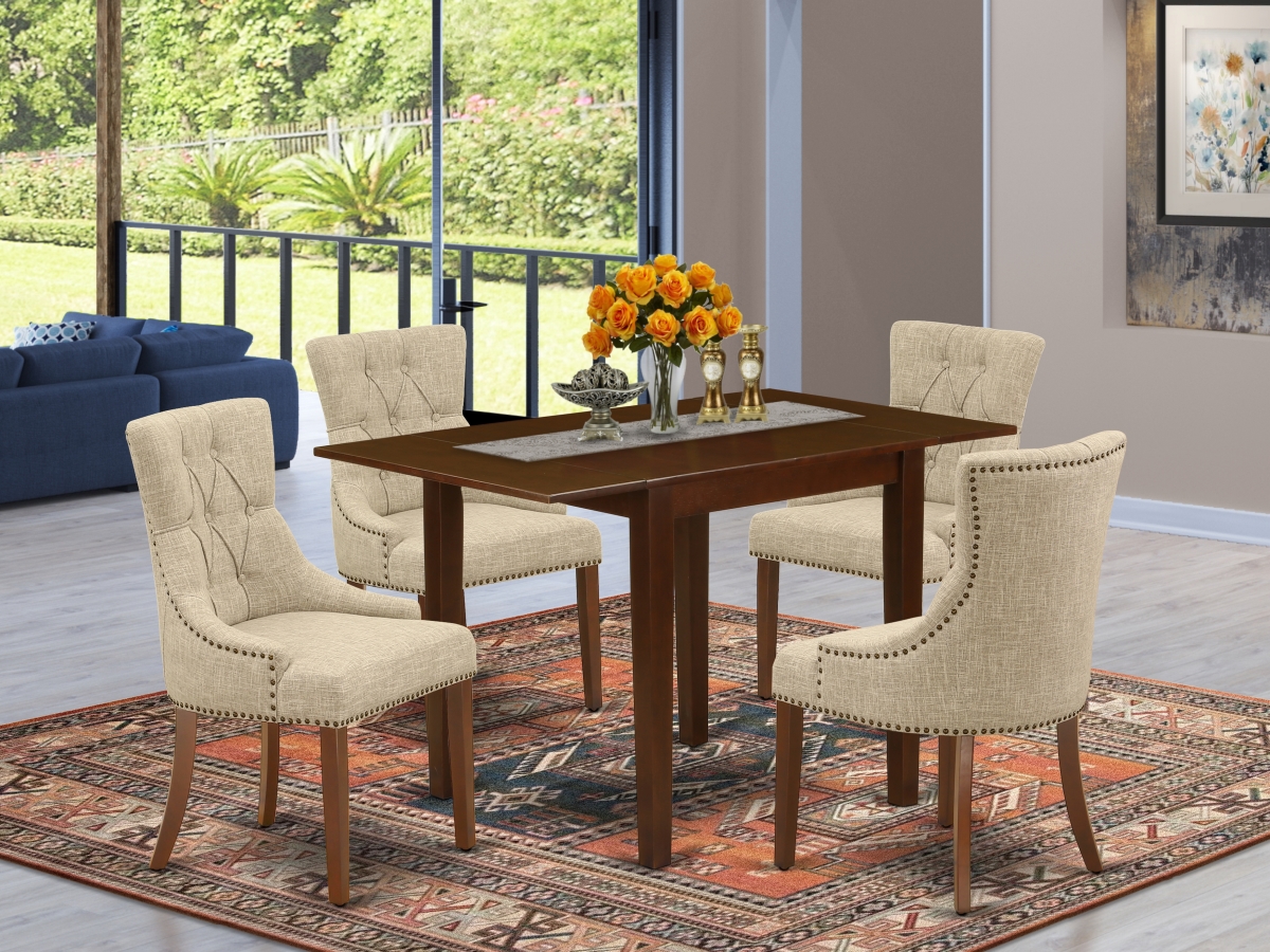 5 Piece Norden Dining Set - Doeskin & Mahogany
