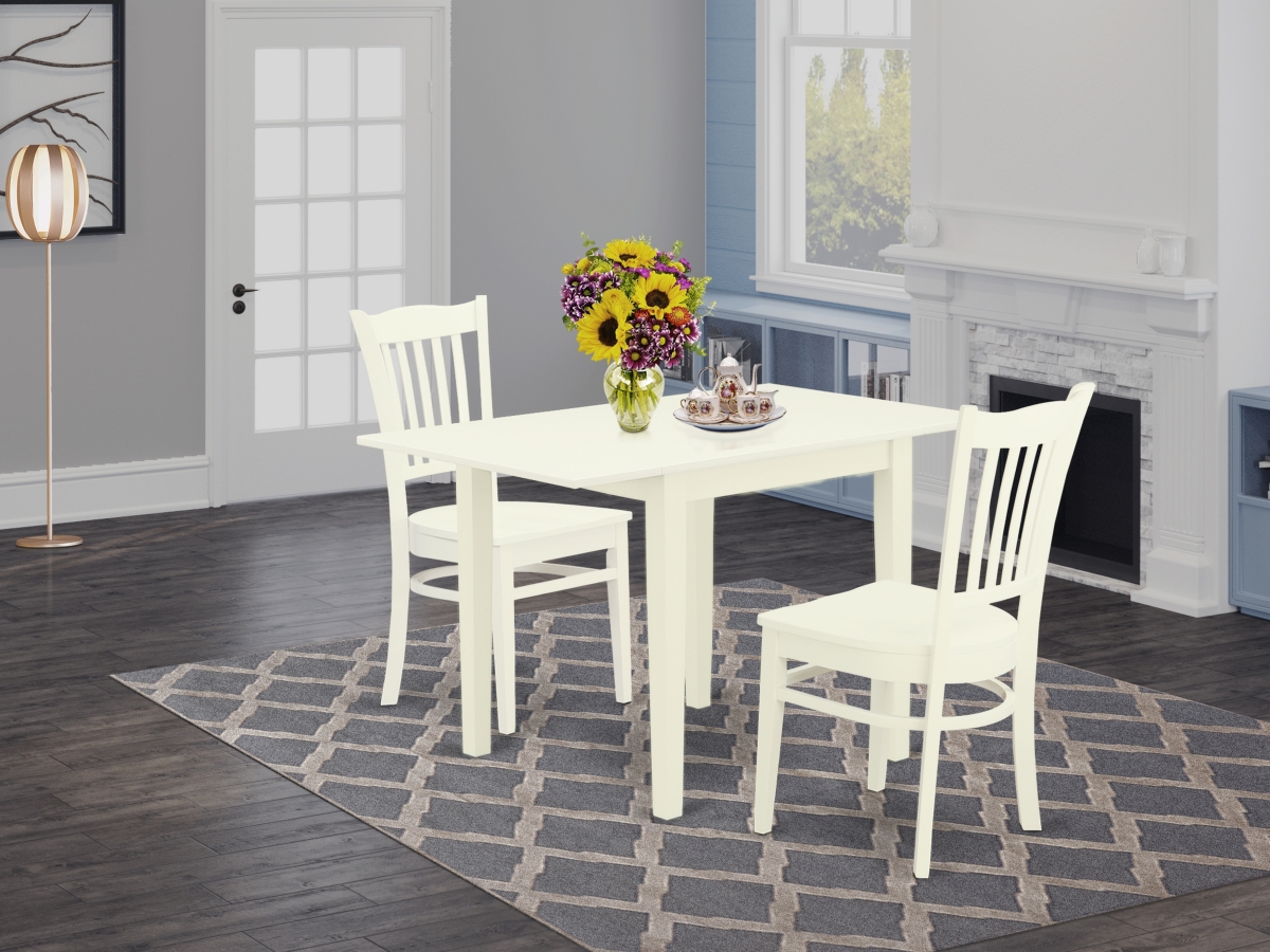 3 Piece Norden Dining Table Set - Linen White
