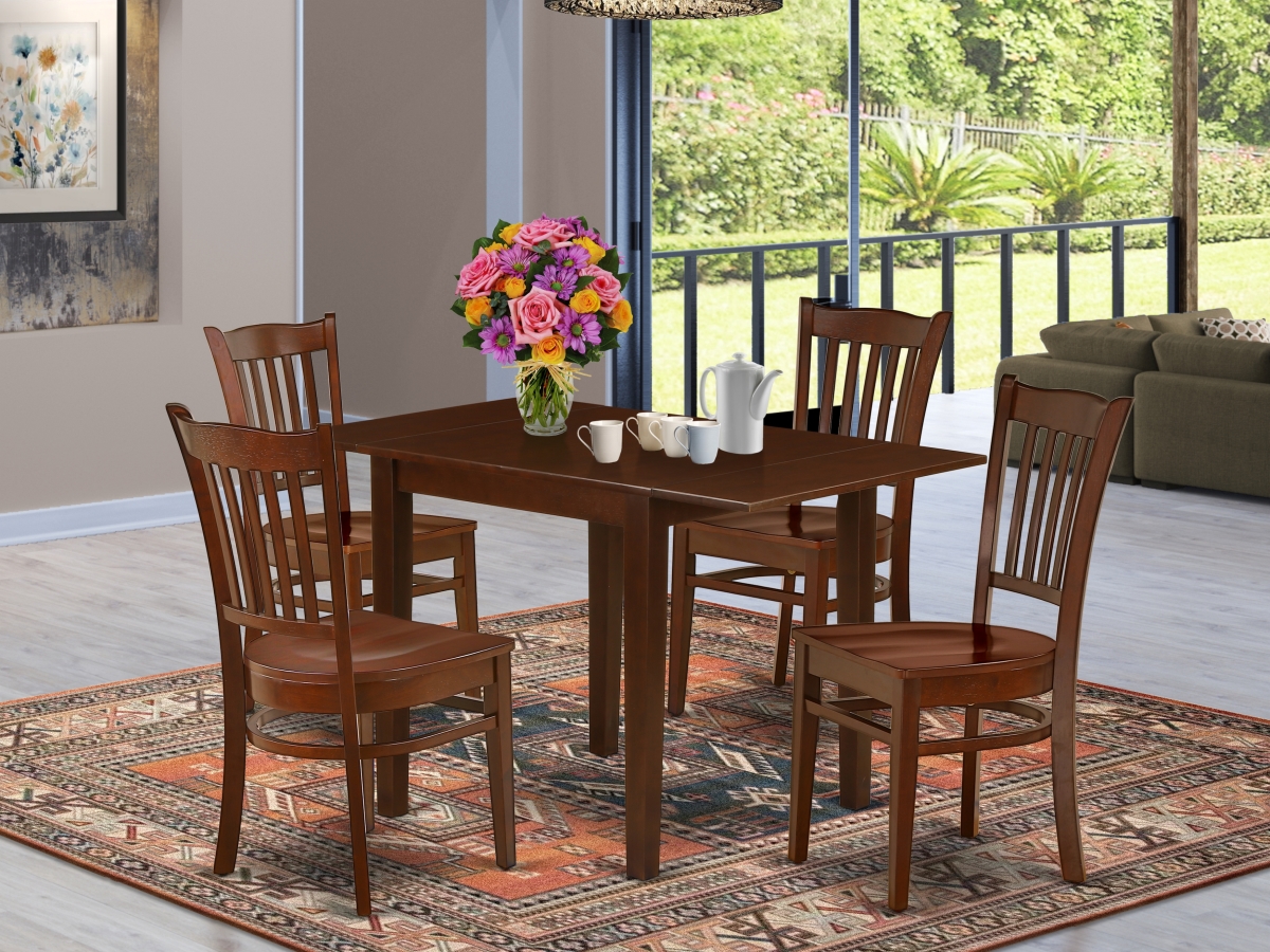 5 Piece Norden Dining Table Set - Mahogany