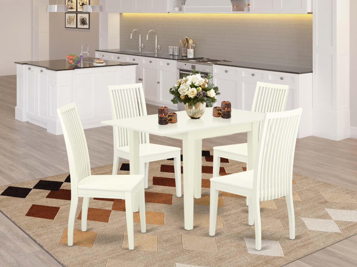 5 Piece Norden Dining Set - Linen White