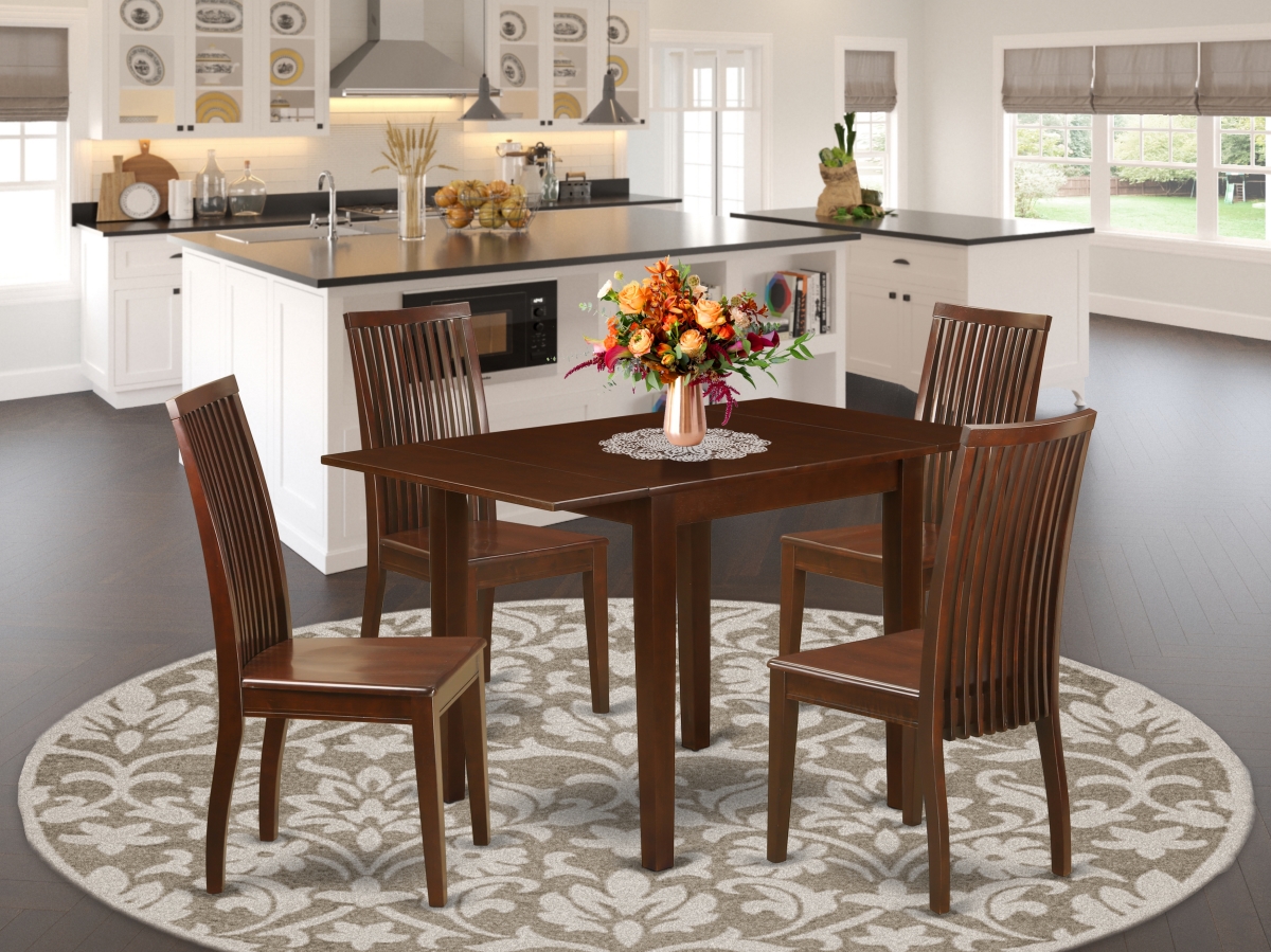 5 Piece Norden Dining Table Set - Mahogany