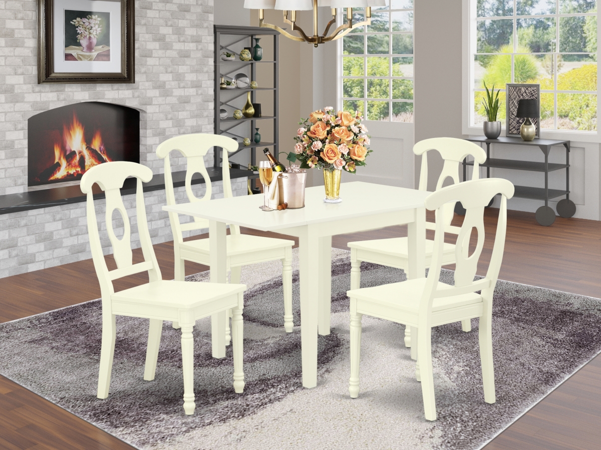 5 Piece Norden Dining Table Set - Linen White