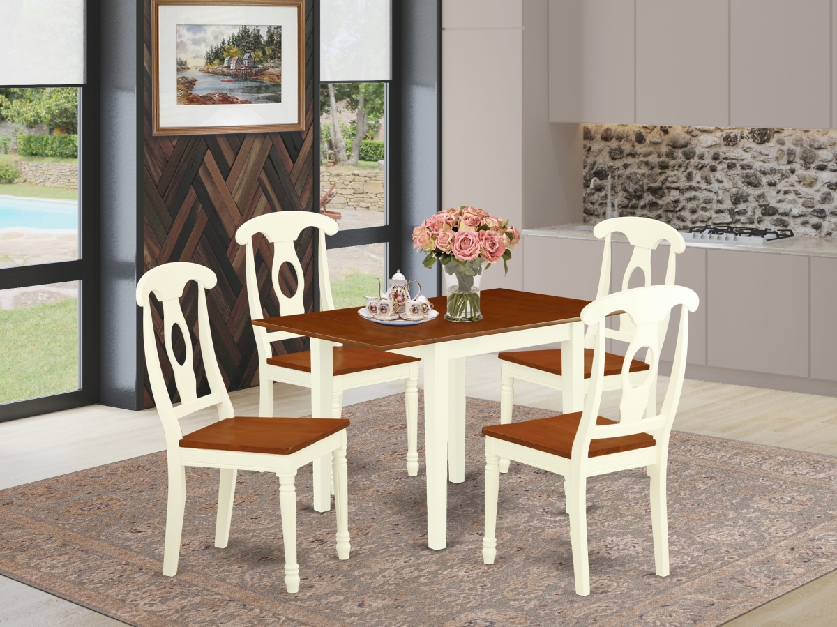 5 Piece Norden Dinette Set - Buttermilk & Cherry