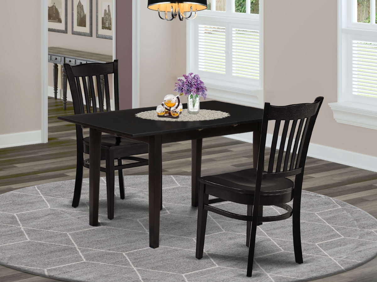 3 Piece Norfolk Dining Room Set - Black
