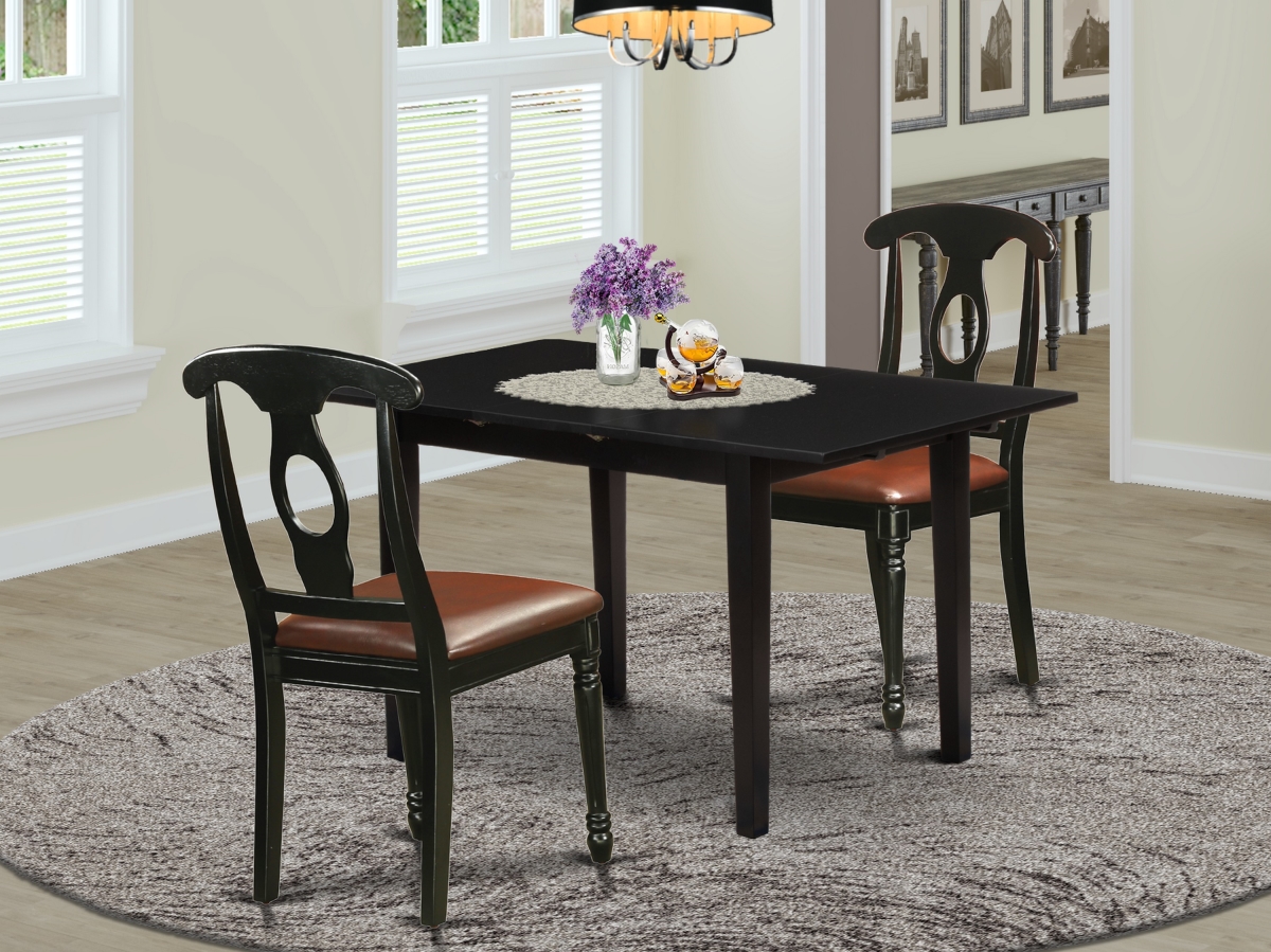 3 Piece Norfolk Dining Room Set - Black