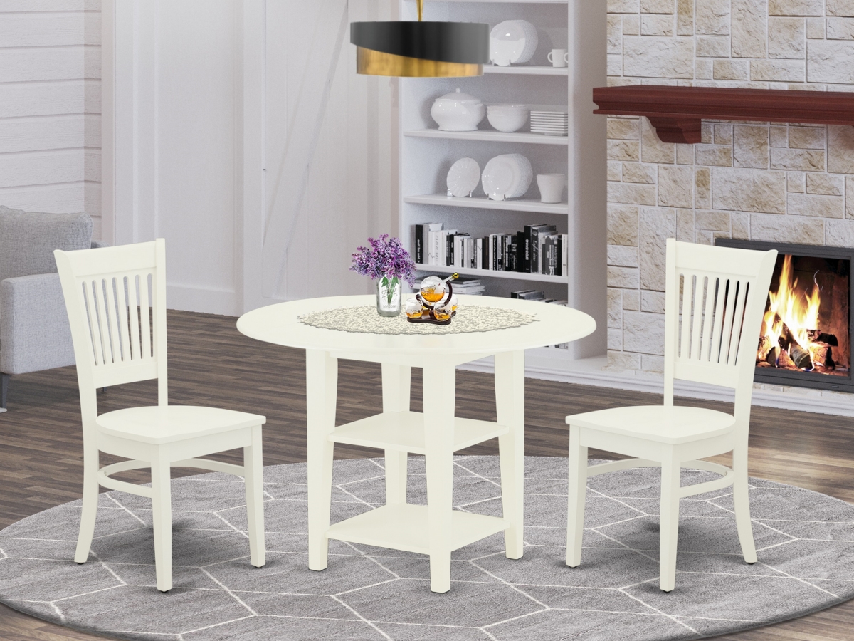 3 Piece Sudbury Dining Room Set - Linen White