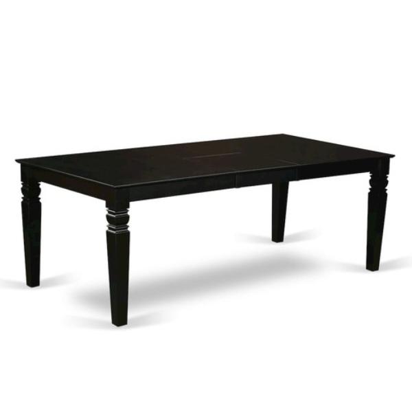 LGT-BLK-TL Dining Table with Wood Seat, Black