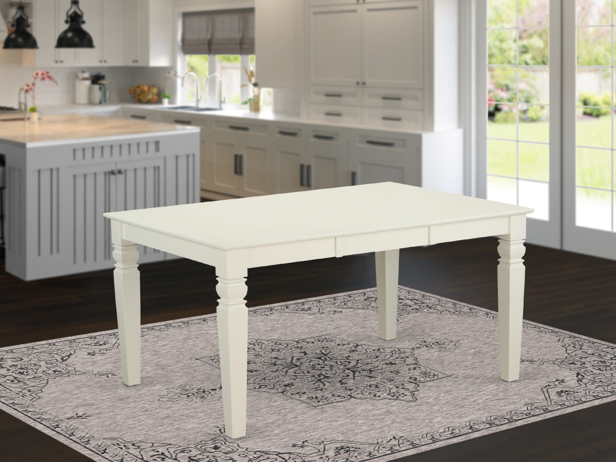 WET-WHI-TL Dining Room Table Rectangular Tabletop, Linen White