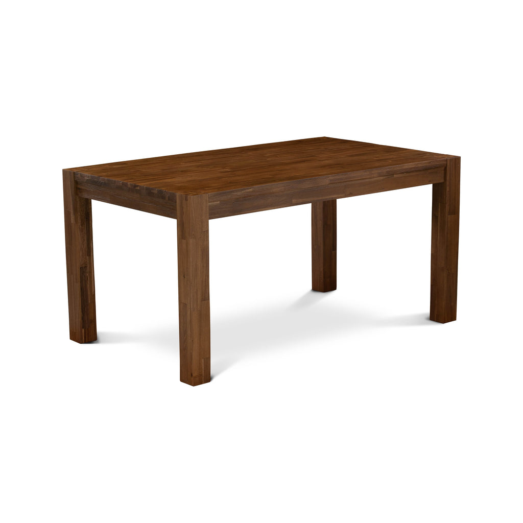 CNDA7-0N-T27 Dining Set, Natural Walnut - A Rectangle Rustic Wood Kitchen Table & 6 Chairs - 7 Piece