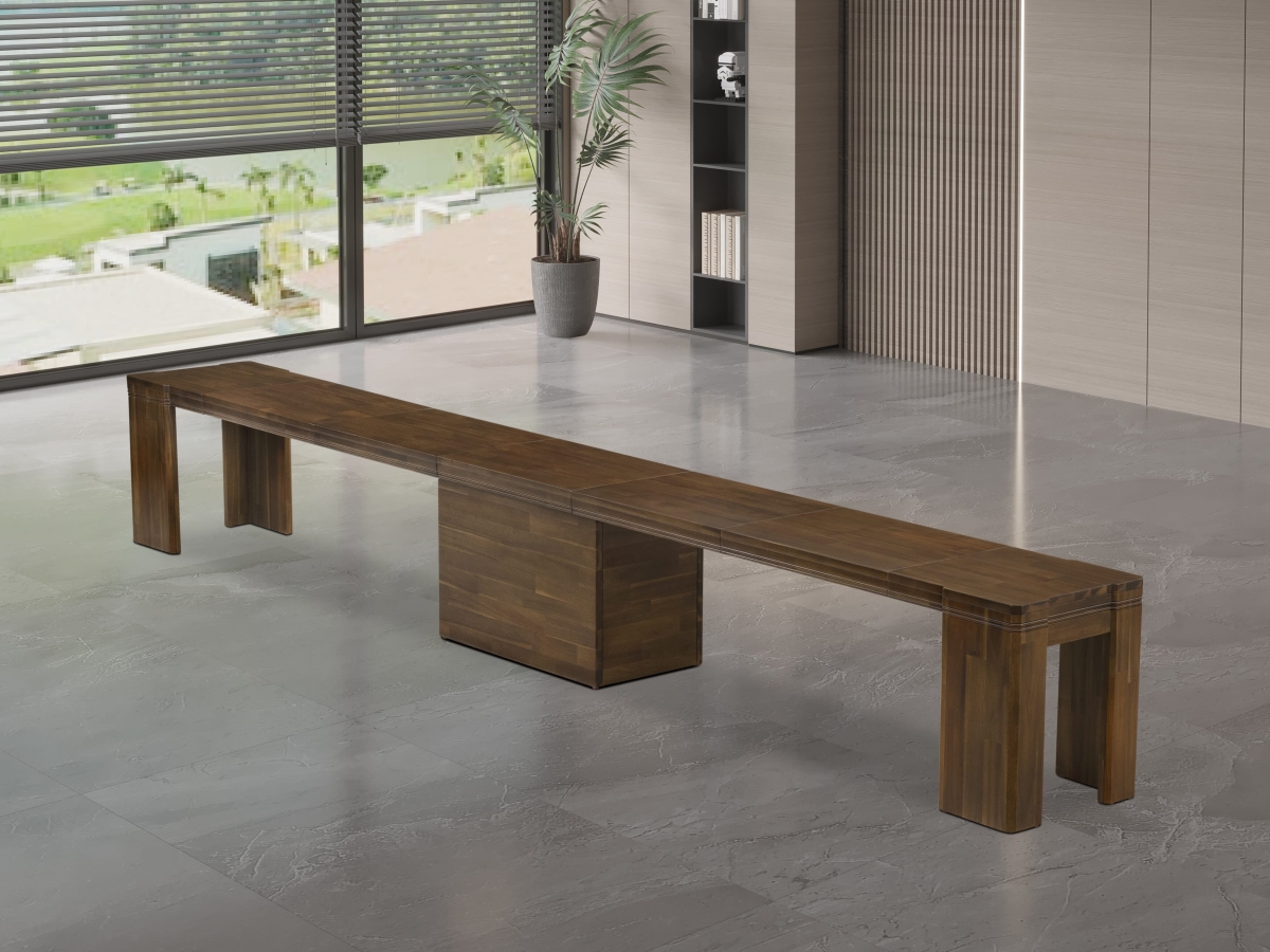 XTB-AWA-W Extendable Dining Bench, Antique Walnut