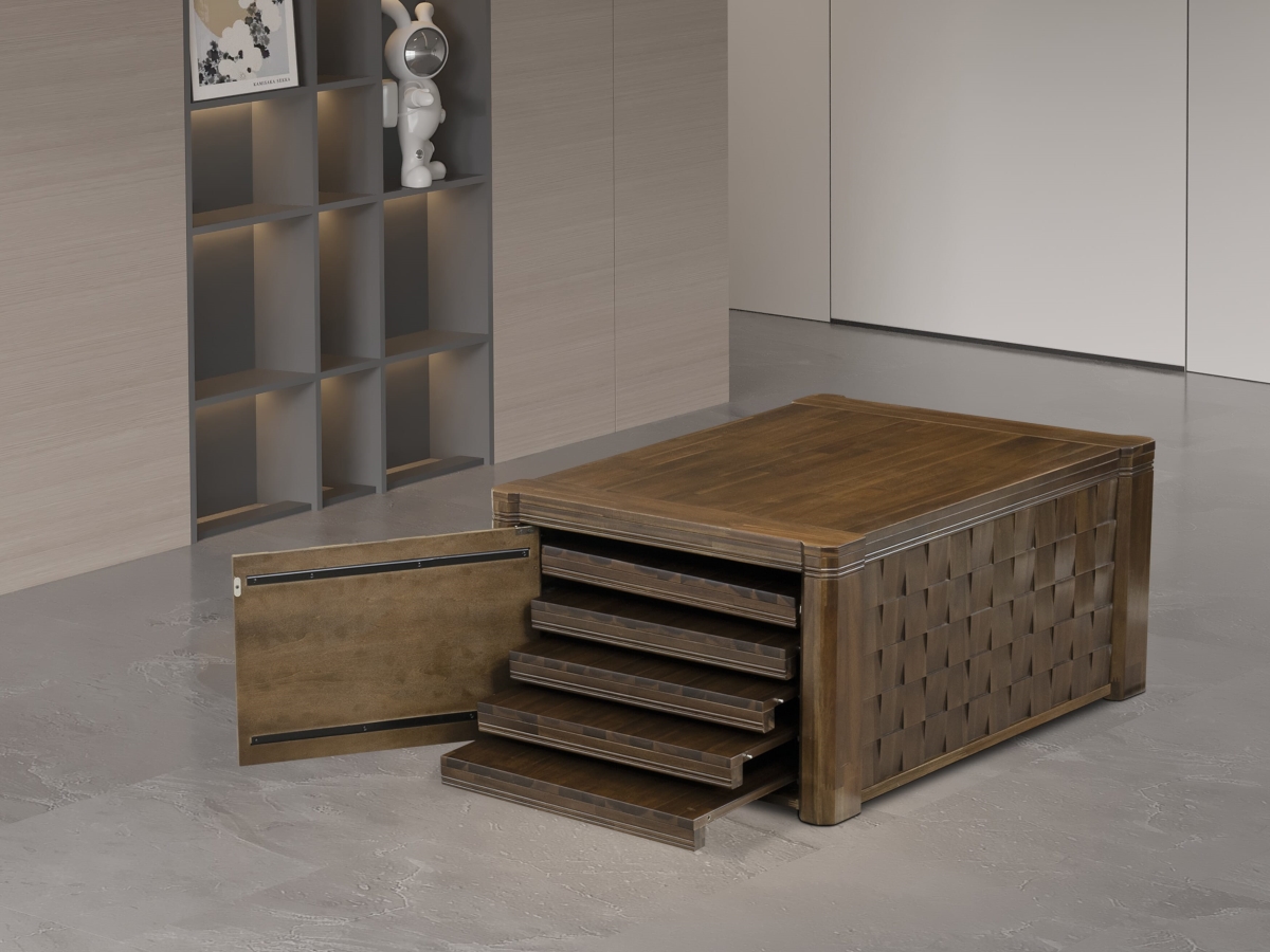 XTC-AWA-T Rectangular Coffee Table, Antique Walnut - 42 x 28 x 19 in.