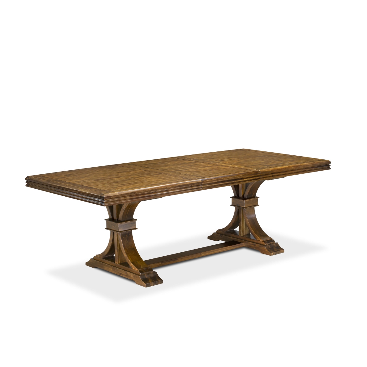 NET-AWA-TP A Wooden Kitchen Table with Removable Rectangular Tabletop - Antique Walnut Finish