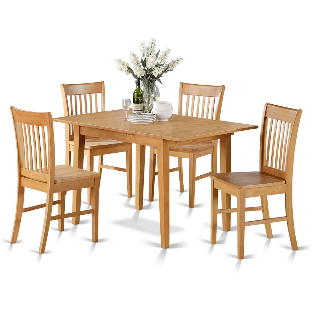 Dining Tables for Small Spaces & 4 Chairs, Oak