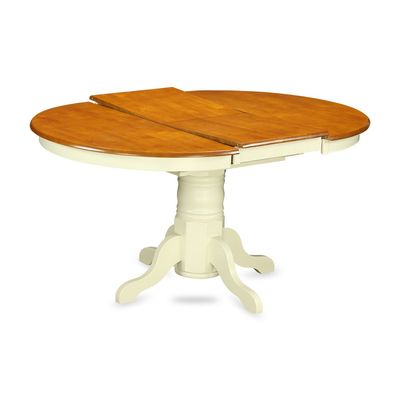 Avon Oval Table with 18 in. Butterfly Leaf - Buttermilk & Cherry Finish