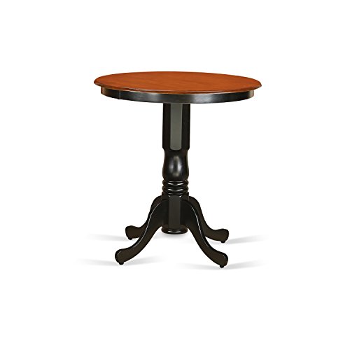 Eden Round Counter Height Table Finished in Black & Cherry