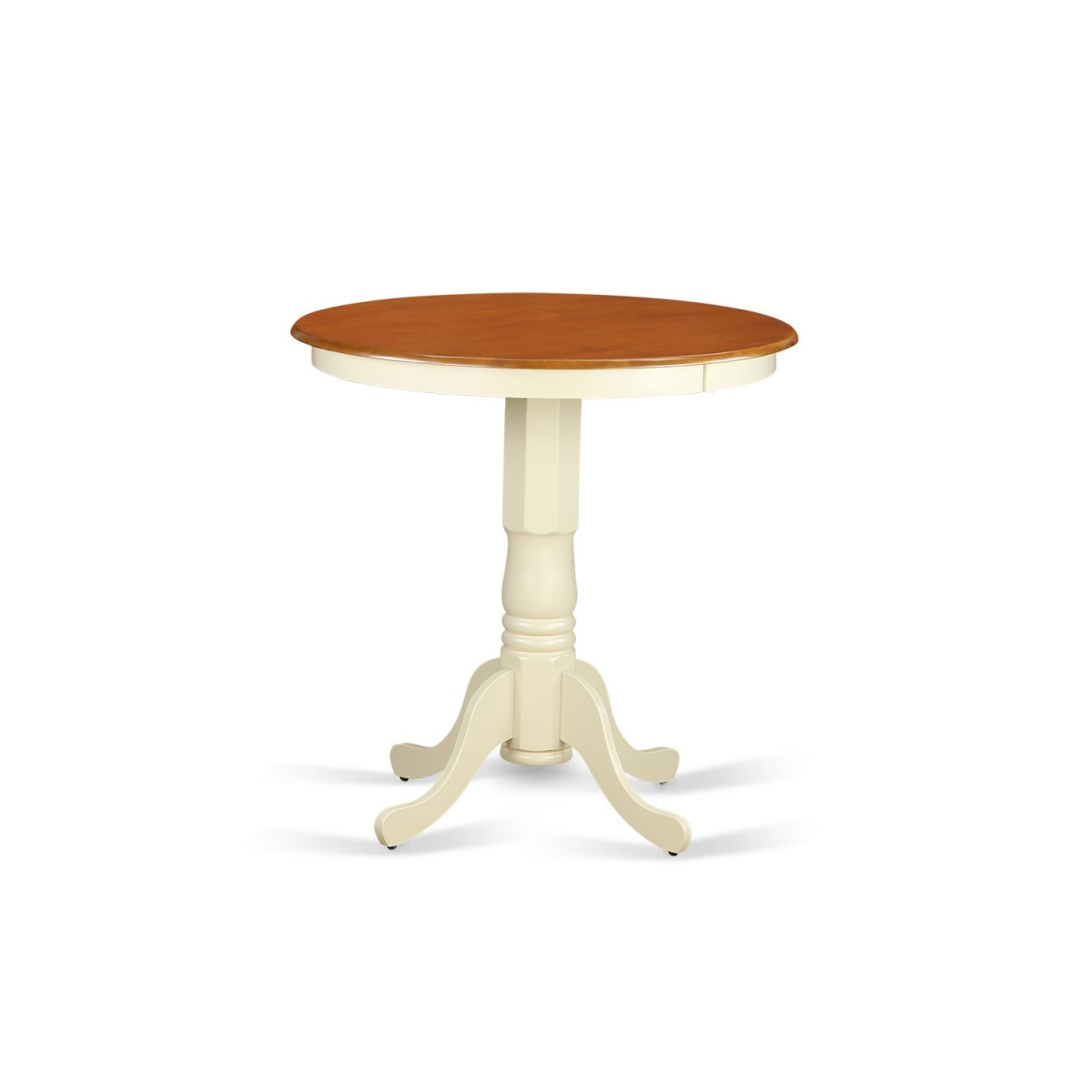 Eden Round Counter Height Table Finished in Linen White